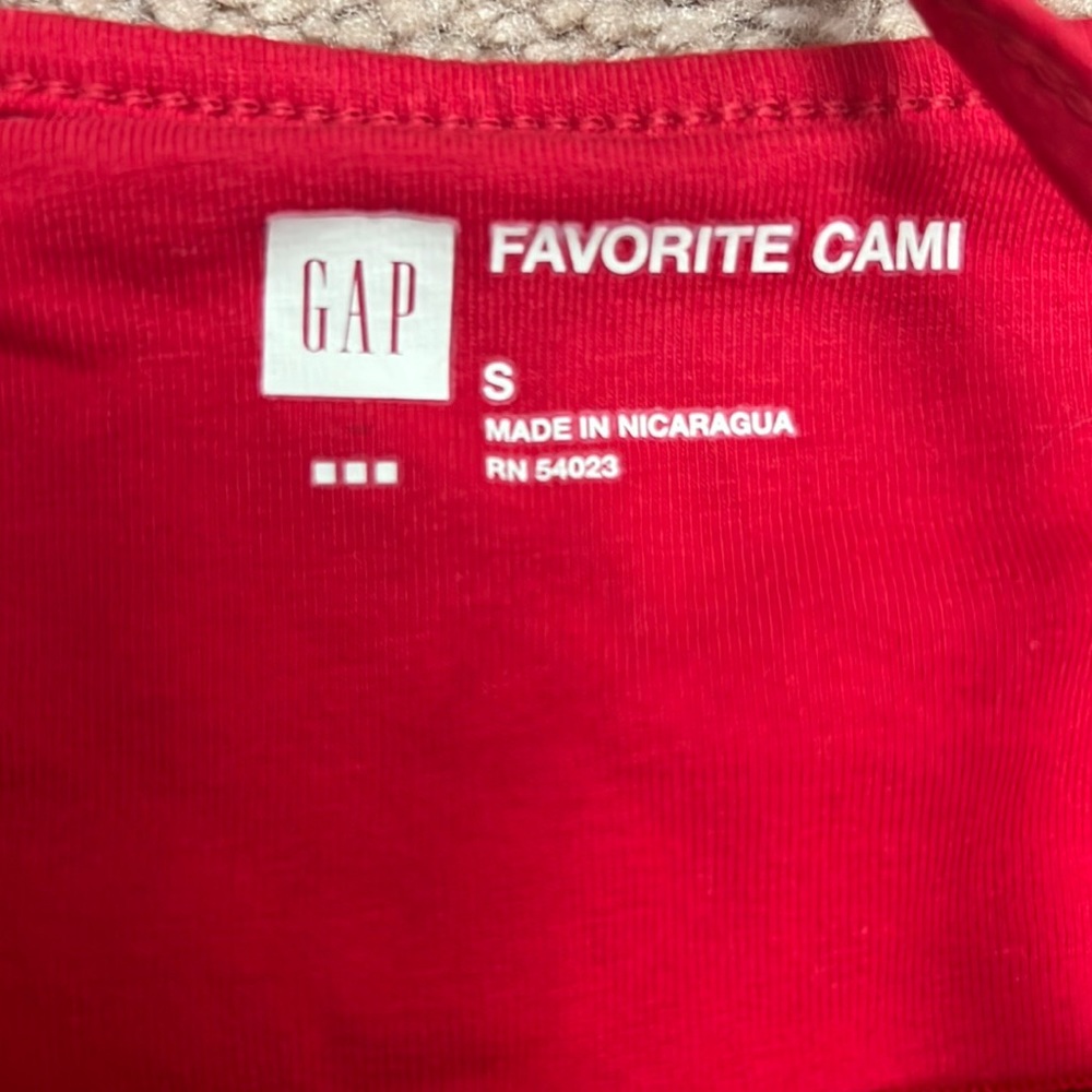 NWT Gap Red & White Strip Cami Tank Top small - Picture 3 of 7